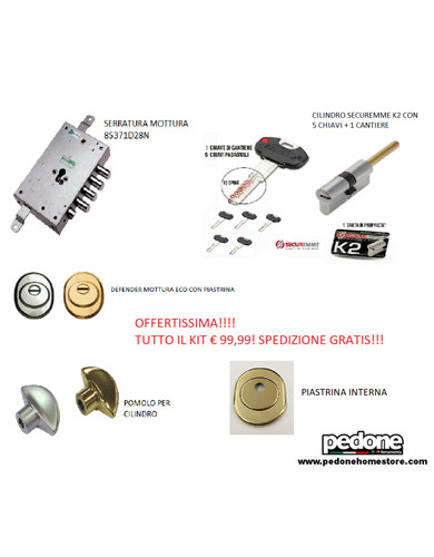 Kit serratura porta blindata - kit,