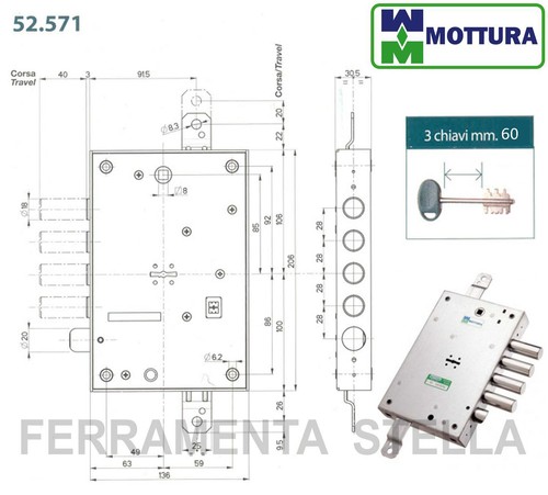 Serratura infilare mottura - infilare,